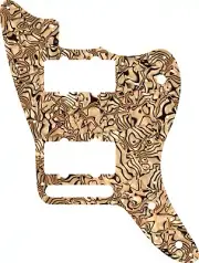 Parts For US Fender 2024 Jazzmaster player II Guitar Pickguard,Brown Pearl Shell