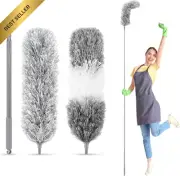 Feather Duster with Extension Pole, 15-84 Inch, 2 Brush Set
