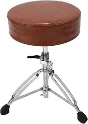 Adjustable Drum Throne Stool with Padded Seat for Keyboard Guitar Players Height 17.7 22.8in Foldable and Comfortable