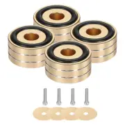 4pcs Subwoofer Isolation Pad 40x20mm Speaker Isolation Pad Spikes M4 Gold