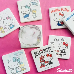 三麗鷗 Sanrio Hello Kitty 硬式珪藻土杯墊 (2入組) 凱蒂 硅藻土 防滑墊 吸水墊 【5ip8】