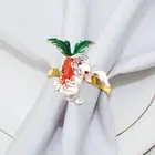 6pcs Napkin Ring Creative Multi-purpose Easter Rabbit Napkin Towel Ring Alloy