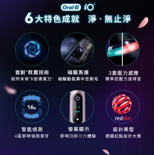 【Oral-B】iO9 微震科技電動牙刷/微磁電動牙刷-香檳紫