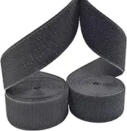 Sew on Hook and Loop Tape, 5CM x 5M Non-Adhesive Back Nylon Fabric Fastener, Heavy Duty Non Adhesive Fabric Tape for Crafts DIY and Sewing Projects Around Home and Office