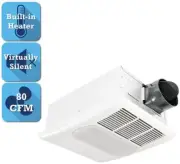 80 Cfm Indoor Home Ceiling Bathroom Ventilation Exhaust Fan W/ Light Heater