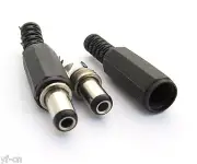 500pcs 2.5x5.5mm 2.5mm DC Power Male Plug Soldering Connector Plastic Cover