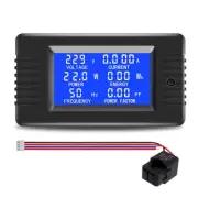 AC 110V 100A LCD Display Opening CT Digital Voltmeter Ammeter Voltage4426