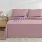Bedsheet Easy-Fit 16 Inch Deep Pocket Queen King Washed Cotton Soft Breathable
