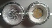 14" two round white Marble Fruit Bowl Inlay mop shell home Decor dining table