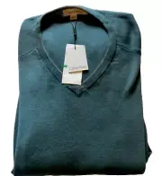 Men’s Calvin Klein Large V-Neck Green Pullover Sweater MSRP $79