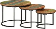 vidaXL Nesting Tables 3 pcs Solid Wood Reclaimed