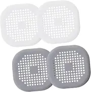 4 Pack Silicone Floor Drain Cover Hair Filter for Sink Drain Anti-Blocking Strainer Plug (Grey Set of 2)