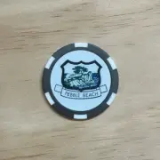 Pebble Beach Golf Links Retro Logo Clay Poker Chip Golf Ball Marker Course