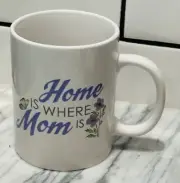 “Home Is Where Mom Is”Coffee Tea Cup Mug-”4 1/2”H x 3 1/2”W Oversized Coffee Cup