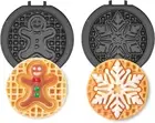 Multimaker Mini System Two 4” Nonstick Removable Waffle Plates (Gingerbread & Sn
