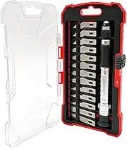 HAUTMEC 14 in 1 Hobby Knife Craft Knife Set SK5 for DIY Art Work Cutting - 1 Handles and 13 Spare Blades with Storage Case for Craft, Hobby, Carving, Art Modeling and Scrapbooking HT0109