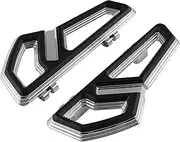 Motorcycle Chrome/Gloss Black Driver Floorboard Footboard Compatible With Harley Touring Road Glide 2000-2022 FL Softail 00-2017 FLD 2012-16(Chrome)