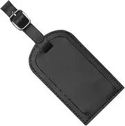 EZONEDEAL PU Leather Suitcase Secure Label ID,Leather Luggage Travel Suitcase Tag Luggage Bag Case Tags Business Card Holder/Travel ID Bag Tag with Privacy Cover (Black)