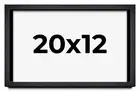 20x12 Shadow Box Frame Black | 1 Inches Deep Real Wood Farmhouse Shadowbox Displ