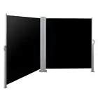 Instahut Side Awning Outdoor Blinds Sun Shade Retractable Screen 2X6M Black