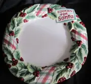 Fitz and & Floyd Plaid Cookies Cookie for Santa Christmas Plate New