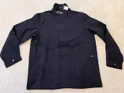 Bobby Jones Mens Full Zip/Snap Front Jacket With Hook & Loop Closure Black Med