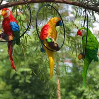 在飛比找蝦皮商城精選優惠-鐵圈鸚鵡吊飾 園林庭院 園藝飾品 掛飾禮物