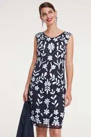 Heine Floral Mesh Embroidered Dress