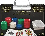 Spin Master Games Professional Texas Hold ‘Em Poker Set, Classic Game with 200 Dual-Toned Chips and Cards in an Aluminum Case, (6062197)