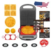 Effortless Waffle Cooking: Versatile Maker with Temperature Control & Indicator