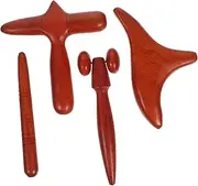 KAILIKETIY 4pcs Wooden Massage Tools Portable Sculpting Massager for Muscle Relief Shaping Durable Wood Scraping Board for Self Massage and Comfort