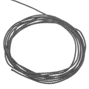 Twisted Cord Trim, 5 Yard 1.5mm 3-Ply Twine Braided Rope Thread, Dark Grey