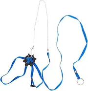 PERSELOSO Adjustable Reptile Training Leash for Turtles Lizards Outdoor Pet Harness Strap Blue Lightweight Comfortable Design for Easy Handling and Control