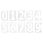 7 Inch Number Stencils Reusable Plastic Numbers Templates Set 0-9, White 10pcs
