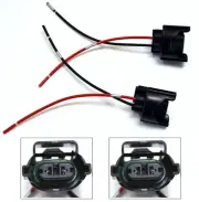 Wire Pigtail Female W H11 Two Harness Head Light Low Beam Socket Connector Plug