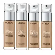 4x L'Oreal Paris True Match Super Blendable Liquid Foundation 30ml 5W Golden Sand