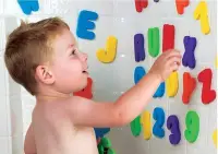 在飛比找Yahoo!奇摩拍賣優惠-Munchkin戲水洗澡字母數字貼36片 兒童益智玩具 洗澡