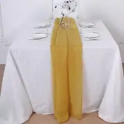 Mustard Yellow 72" Premium Chiffon Table Top Runner Party Wedding Decorations