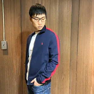 美國百分百【全新真品】Ralph Lauren 棉質立領外套 Polo 夾克 RL 小馬 男 深藍色 M號 B536