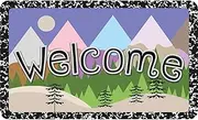 [ASHLEY PRODUCTIONS] The Original Fun Mat, Welcome Mat, 18" x 30", Magic Mountains Welcome