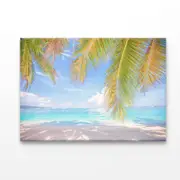 Coconut Tree Shade in Beach Print 100% Australian Made 120 x 90cm (Acrylic)