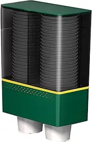 Disposable Cup Dispenser Double Tube Water Cup Dispenser Wall Mounted Plastic Cup Holder Space-Saving Cup Organizer Anti-dust Cup Holder for Offices Homes Restaurants,Holds 80 Cups within 7cm Diameter