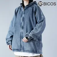 在飛比找蝦皮購物優惠-【BICOS】牛仔外套 四口袋 水洗 拉鍊 外套 夾克【Y0