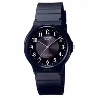 在飛比找PChome24h購物優惠-CASIO 極簡時尚指針石英錶-黑面銀圈/35mm
