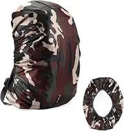 Waterproof Backpack Rain Cover for 70-80L Backpack, Lightweight Nylon 210D, Silver Coating, PU Coating, Camo Design, Ideal for Cycling.
