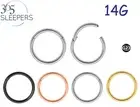 Pairs & Singles G23 Titanium 14G Hinged Segment Hoop Sleepers Earrings Ear Ring