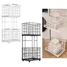 Storage Trolley Multifunctional Storage Rack for Laundry Kitchen Bathrooom