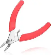 LEONTOOL 4-Inch Precision Electronics Flush Cutter, Micro Wire Cutter Pliers Ultra-fine Stainless Steel Side Cutting Pliers, Spring-Loaded Diagonal Cutter for Electronics, Jewelry Making, Model Craft