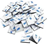 UPINS 60 Pack Double Sided Foam Tape Square Self-Adhesive Black