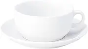 Koyo Pottery 50800056 & 50700057 Popolare Cup & Saucer, 11.2 fl oz (330 ml), One-Handed Soup Cup & Saucer